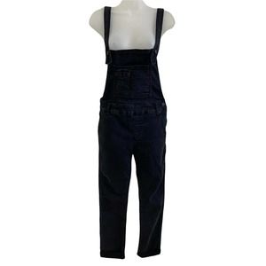 Free People Women's Black Denim Overalls
